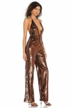 Camila Coelho Callie Jumpsuit In Chocolate -CAMILA COELHO Shop COEL WC11 V2