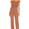 Camila Coelho Teaghan Jumpsuit In Brick Mauve