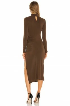 Camila Coelho Benita Midi Dress In Brown -CAMILA COELHO Shop COEL WD113 V4