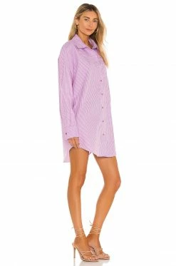 Camila Coelho Elliot Shirt Dress In Pink Lilac -CAMILA COELHO Shop COEL WD123 V2