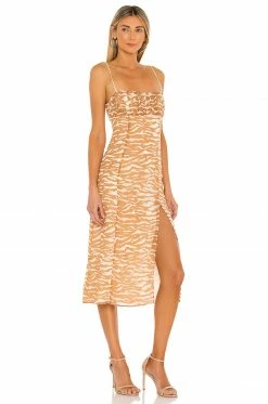 Camila Coelho Bailee Midi Dress In Brown Zebra 6 Camila Coelho Bailee Midi Dress In Brown Zebra -CAMILA COELHO Shop COEL WD126 V2