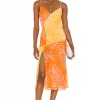 Camila Coelho Vivienne Midi Dress In Yellow & Orange -CAMILA COELHO Shop COEL WD132 V1