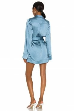 Camila Coelho Priscilla Mini Dress In Blue -CAMILA COELHO Shop COEL WD133 V3
