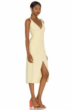 Camila Coelho Aaliyah Midi Dress In Butter Yellow -CAMILA COELHO Shop COEL WD135 V2