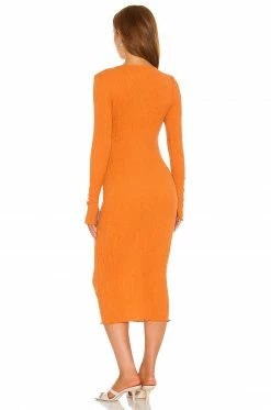 Camila Coelho Naya Midi Dress In Sunset Orange -CAMILA COELHO Shop COEL WD143 V3