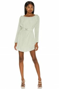 Camila Coelho Alta Mini Dress In Sage