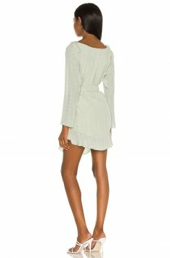 Camila Coelho Alta Mini Dress In Sage -CAMILA COELHO Shop COEL WD147 V3