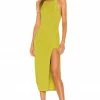 Camila Coelho Shelly Midi Dress In Yellow Green -CAMILA COELHO Shop COEL WD152 V1