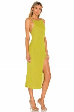 Camila Coelho Shelly Midi Dress In Yellow Green -CAMILA COELHO Shop COEL WD152 V2