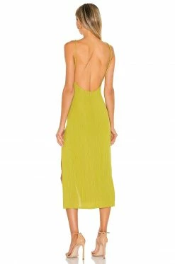 Camila Coelho Shelly Midi Dress In Yellow Green -CAMILA COELHO Shop COEL WD152 V3