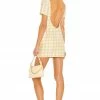 Camila Coelho Delphine Mini Dress In Yellow & White