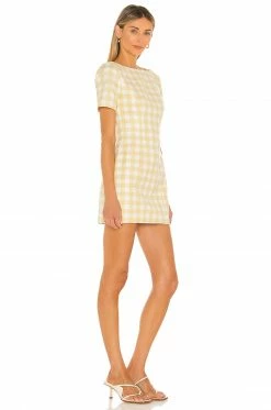 Camila Coelho Delphine Mini Dress In Yellow & White -CAMILA COELHO Shop COEL WD155 V3