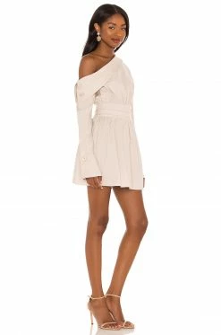 Camila Coelho Janice Mini Dress In Beige -CAMILA COELHO Shop COEL WD157 V2
