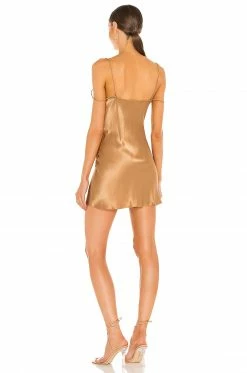 Camila Coelho Adora Mini Slip Dress In Toffee -CAMILA COELHO Shop COEL WD161 V3