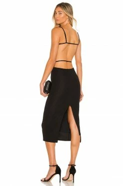 Camila Coelho Jeralyn Midi Dress In Black