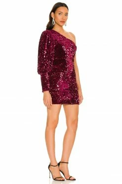 Camila Coelho Katya Mini Dress In Burgundy -CAMILA COELHO Shop COEL WD176 V2