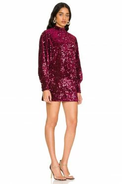 Camila Coelho Jezabel Mini Dress In Burgundy -CAMILA COELHO Shop COEL WD177 V2