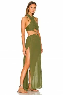 Camila Coelho Scarlet Maxi Dress In Sage Green 8 Camila Coelho Scarlet Maxi Dress In Sage Green -CAMILA COELHO Shop COEL WD178 V3