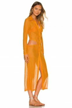 Camila Coelho Gigi Maxi Dress In Rustic Orange -CAMILA COELHO Shop COEL WD181 V2