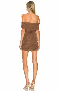 Camila Coelho Kiera Mini Dress In Brown -CAMILA COELHO Shop COEL WD184 V3