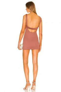 Camila Coelho Kennedy Mini Dress In Brick Mauve -CAMILA COELHO Shop COEL WD189 V3