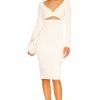 Camila Coelho Solo Midi Dress In Off White 1 Camila Coelho Solo Midi Dress In Off White -CAMILA COELHO Shop COEL WD191 V1