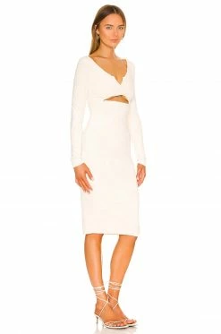 Camila Coelho Solo Midi Dress In Off White 6 Camila Coelho Solo Midi Dress In Off White -CAMILA COELHO Shop COEL WD191 V2