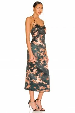 Camila Coelho Sherlie Midi Slip Dress In Orange Teal Tie Dye -CAMILA COELHO Shop COEL WD195 V2