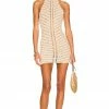 Camila Coelho Lyssa Hand Crochet Halter Mini Dress In Sand -CAMILA COELHO Shop COEL WD201 V1