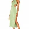 Camila Coelho Remi Midi Dress In Jade Green