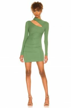 Camila Coelho Imani Mini Dress In Basil Green