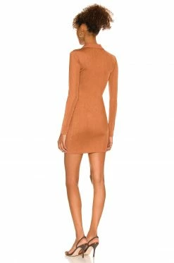 Camila Coelho Cera Mini Dress In Chestnut Brown -CAMILA COELHO Shop COEL WD215 V4