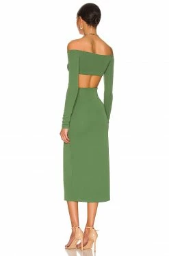Camila Coelho Maeve Midi Dress In Basil Green -CAMILA COELHO Shop COEL WD216 V3