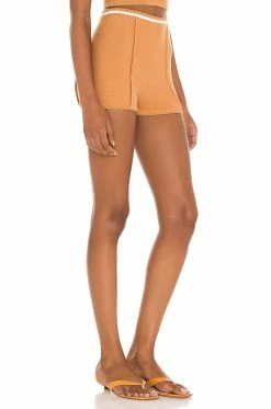 Camila Coelho Claudine Crochet Shorts In Tan & White -CAMILA COELHO Shop COEL WF24 V2
