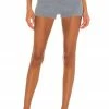 Camila Coelho Toni Knit Shorts In Slate 1 Camila Coelho Toni Knit Shorts In Slate -CAMILA COELHO Shop COEL WF29 V1