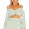 Camila Coelho Kenzie Pullover In Sage Green -CAMILA COELHO Shop COEL WK46 V1