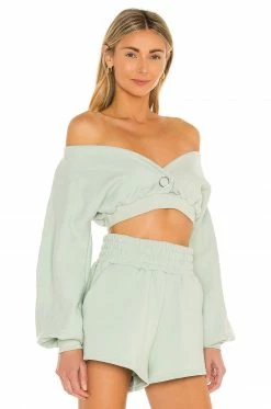 Camila Coelho Kenzie Pullover In Sage Green -CAMILA COELHO Shop COEL WK46 V2