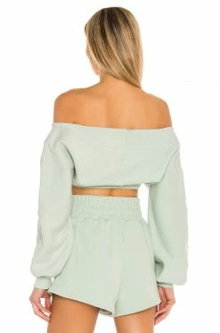 Camila Coelho Kenzie Pullover In Sage Green -CAMILA COELHO Shop COEL WK46 V3