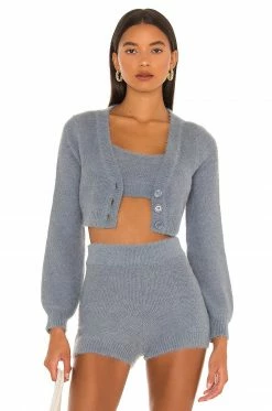Camila Coelho Toni Cardigan In Slate