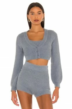 Camila Coelho Toni Cardigan In Slate -CAMILA COELHO Shop COEL WK50 V2