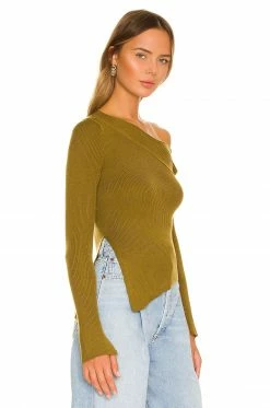 Camila Coelho Shauna Sweater In Olive Green -CAMILA COELHO Shop COEL WK53 V2