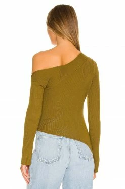 Camila Coelho Shauna Sweater In Olive Green -CAMILA COELHO Shop COEL WK53 V3