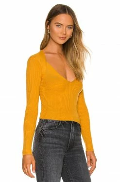 Camila Coelho Patten Sweater In Clementine -CAMILA COELHO Shop COEL WK55 V2