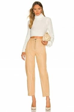 Camila Coelho Cesare Cropped Sweater In White -CAMILA COELHO Shop COEL WK59 V4