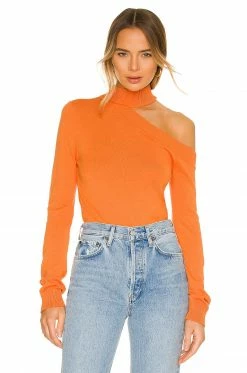 Camila Coelho Bexley Sweater In Tangerine