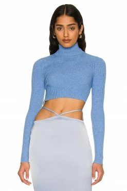 Camila Coelho Meriam Tie Back Sweater In Baby Blue -CAMILA COELHO Shop COEL WK65 V2