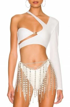 Camila Coelho Penny Skirt In Silver