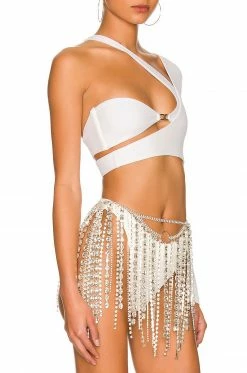 Camila Coelho Penny Skirt In Silver -CAMILA COELHO Shop COEL WL5 V2