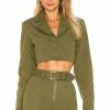 Camila Coelho Leticia Jacket In Olive Green 2 Camila Coelho Leticia Jacket In Olive Green -CAMILA COELHO Shop COEL WO20 V1