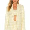 Camila Coelho Dona Blazer In Yellow & White -CAMILA COELHO Shop COEL WO22 V1